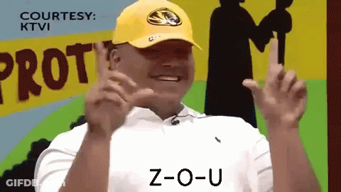Man In Yellow Hat And White Shirt Saying Courtesy KTV GIF