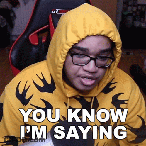 Man In Yellow Hoodie And Glasses Saying You Know I'm Saying GIF