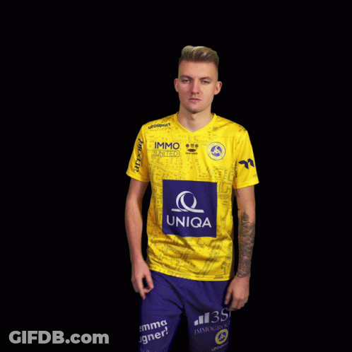 Man In Yellow Immo United Jersey GIF
