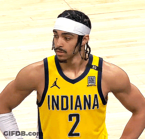 Man In Yellow Indiana Jersey Number 2 GIF