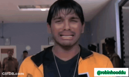 Man In Yellow Jacket Crying With Robinhooddu Logo GIF