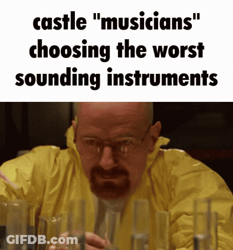 Man In Yellow Jacket Holding Glass Choosing Worst Instruments GIF