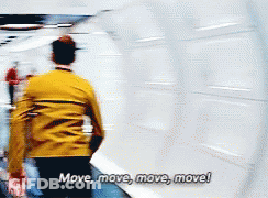 Man In Yellow Jacket Saying Move Move Move GIF