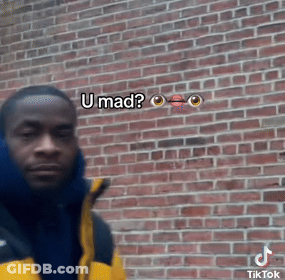 Man In Yellow Jacket Says U Mad GIF