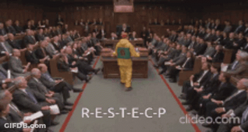 Man In Yellow Jacket Shaking Hands Saying Respect GIF