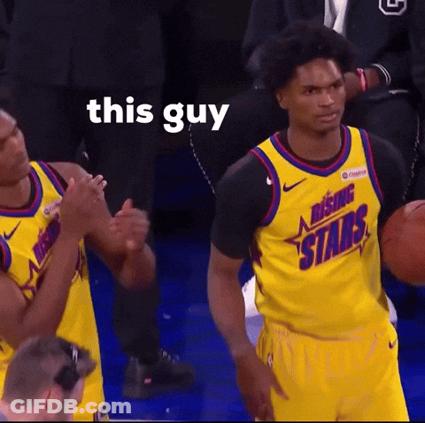 Man In Yellow Jersey Saying Bison Stars GIF