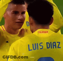 Man In Yellow Jersey With Luis Diaz Name GIF