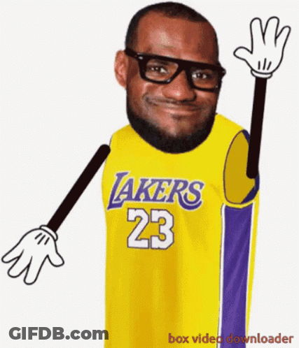 Man In Yellow Lakers Jersey GIF