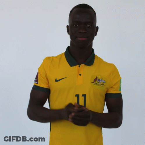 Man In Yellow Nike Shirt Number 11 GIF