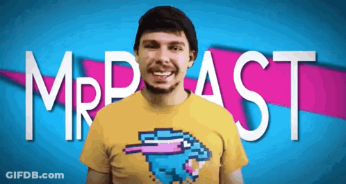 Man In Yellow Pixelated Animal Shirt Smiling MrBeast GIF
