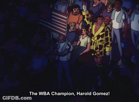 Man In Yellow Robe In Front Of American Flag GIF