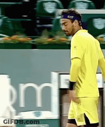Man In Yellow Shirt And Shorts GIF
