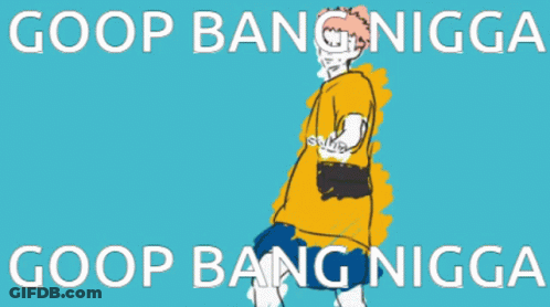 Man In Yellow Shirt Dancing Goop Bang Nigga GIF