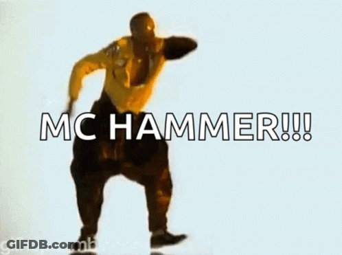 Man In Yellow Shirt Dancing MC Hammer GIF