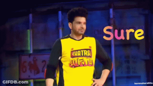 Man In Yellow Shirt Khatra GIF