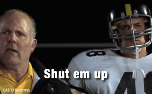 Man In Yellow Shirt Next To Football Player Number 8 GIF