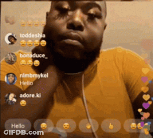 Man In Yellow Shirt On Video Call GIF