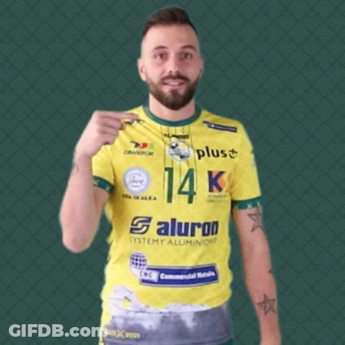 Man In Yellow Shirt Saying 14K GIF
