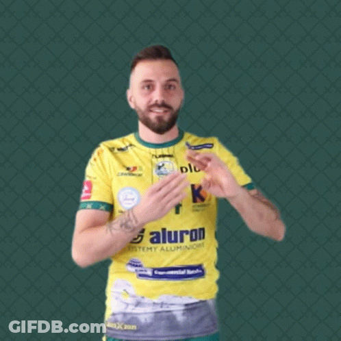 Man In Yellow Shirt Saying 14K GIF