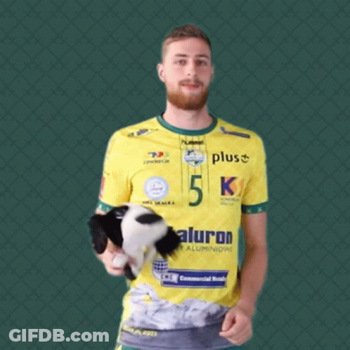Man In Yellow Shirt Saying 5K GIF