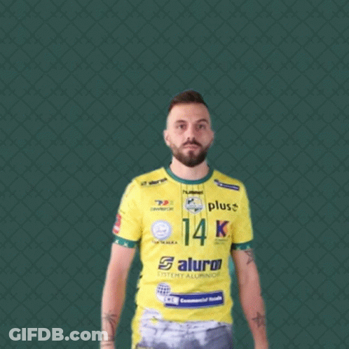 Man In Yellow Shirt Saying Aluro GIF