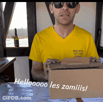 Man In Yellow Shirt Saying Bike Detour Alsace GIF
