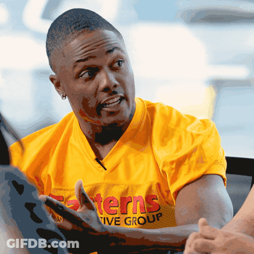 Man In Yellow Shirt Saying Easterns Active Group GIF