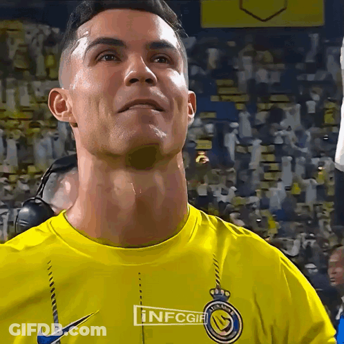 Man In Yellow Shirt Saying INFOGIF GIF