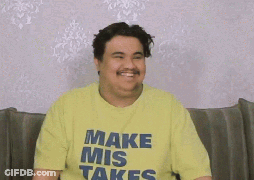 Man In Yellow Shirt Saying Make Mistakes GIF