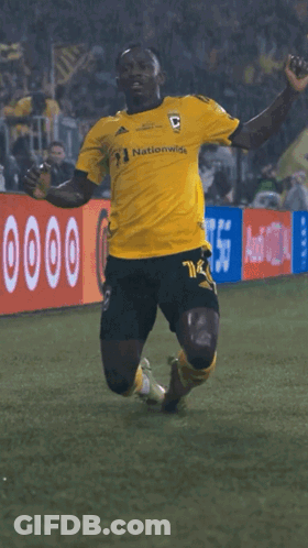 Man In Yellow Shirt Saying Nationwide GIF