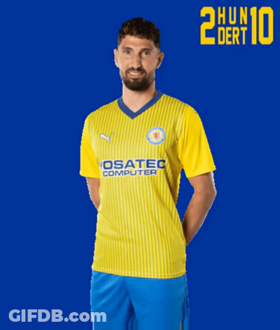 Man In Yellow Shirt Saying Osatec Computer GIF