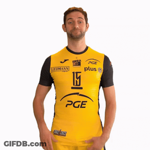Man In Yellow Shirt Saying Pge Plus GIF
