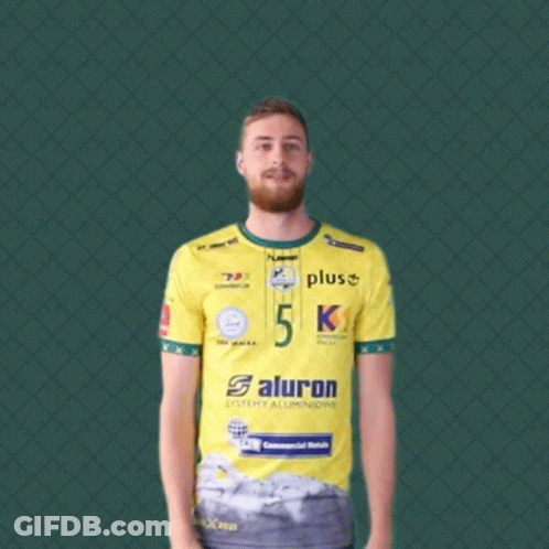 Man In Yellow Shirt Saying Plus K1 GIF