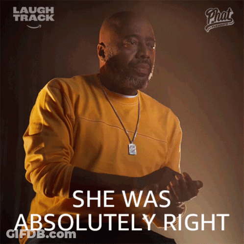 Man In Yellow Shirt Saying She Was Absolutely Right GIF