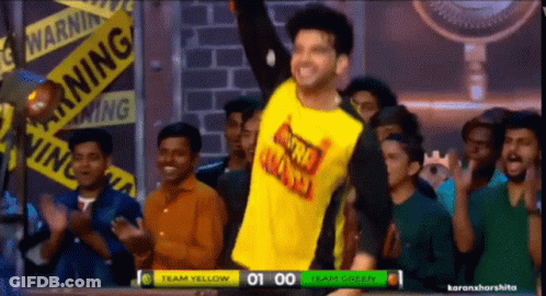 Man In Yellow Shirt Saying Team Yellow GIF