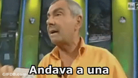 Man In Yellow Shirt Says Andava A Una GIF