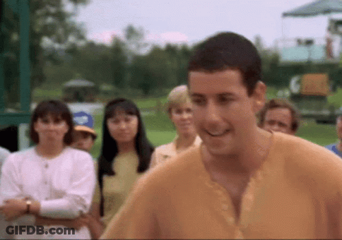 Man In Yellow Shirt Standing GIF