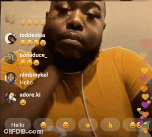 Man In Yellow Shirt Surrounded By People GIF