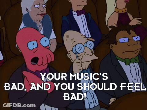 Man In Yellow Shirt With Follow @KingBlitzMusic GIF