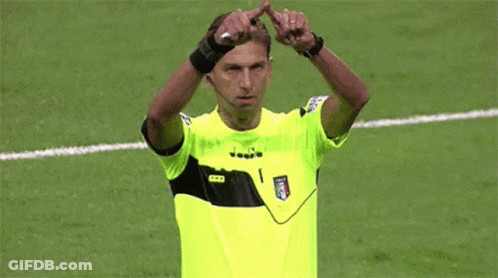 Man In Yellow Shirt With Letter I GIF