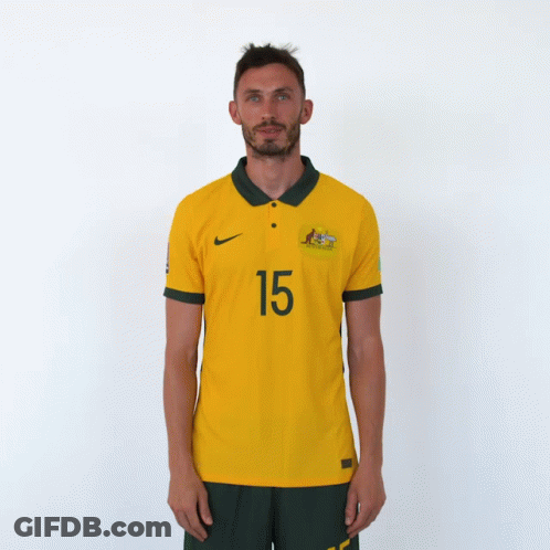 Man In Yellow Shirt With Number 15 GIF