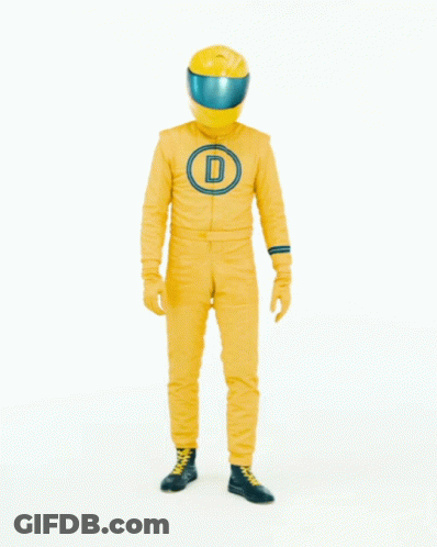 Man In Yellow Suit Dancing In Front Of Jackpot Sign GIF