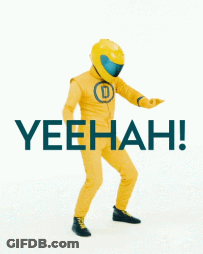 Man In Yellow Suit Dancing In Front Of Yeena GIF