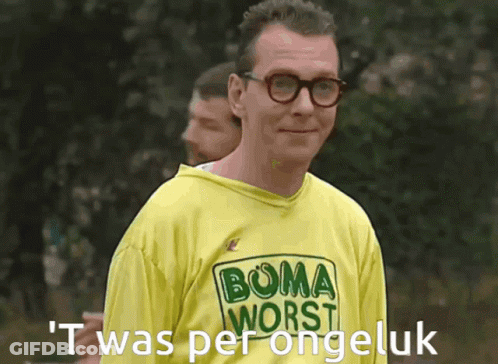 Man In Yellow T-Shirt Says Boma Worst GIF