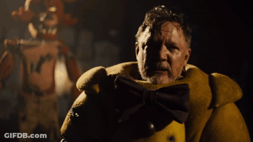 Man In Yellow Teddy Bear Costume With Skull Teddy Bear GIF