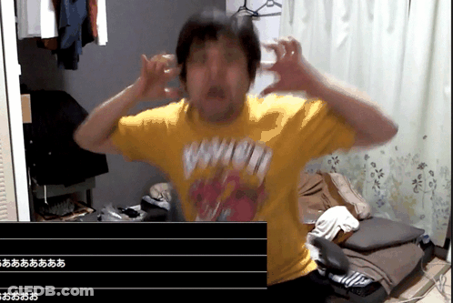 Man In Yellow Venom T-Shirt GIF