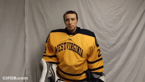 Man In Yellow West Virginia Jersey GIF