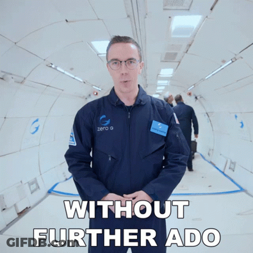 Man In Zero G Suit In Tunnel GIF