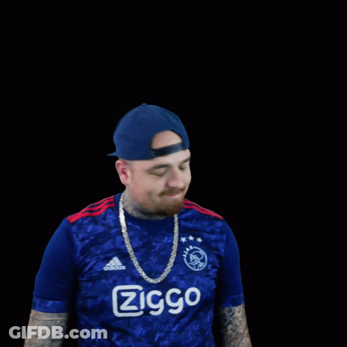Man In Ziggo Shirt And Hat GIF