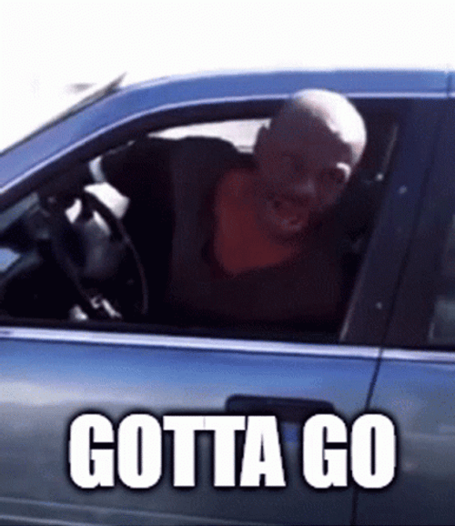 Man Inside The Car Gotta Go GIF